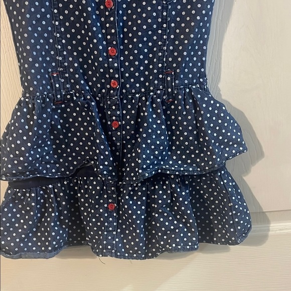 U.S. Polo Assn. Navy Polka Dot Kids Button Down Shirt - Picture 3 of 7